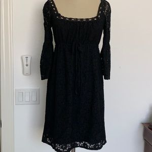 Laundry black lace dress fully lined size medium